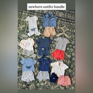 Newborn Outfits Bundle | 8 Outfits | 17 Pieces | Mix & Match | NWOT